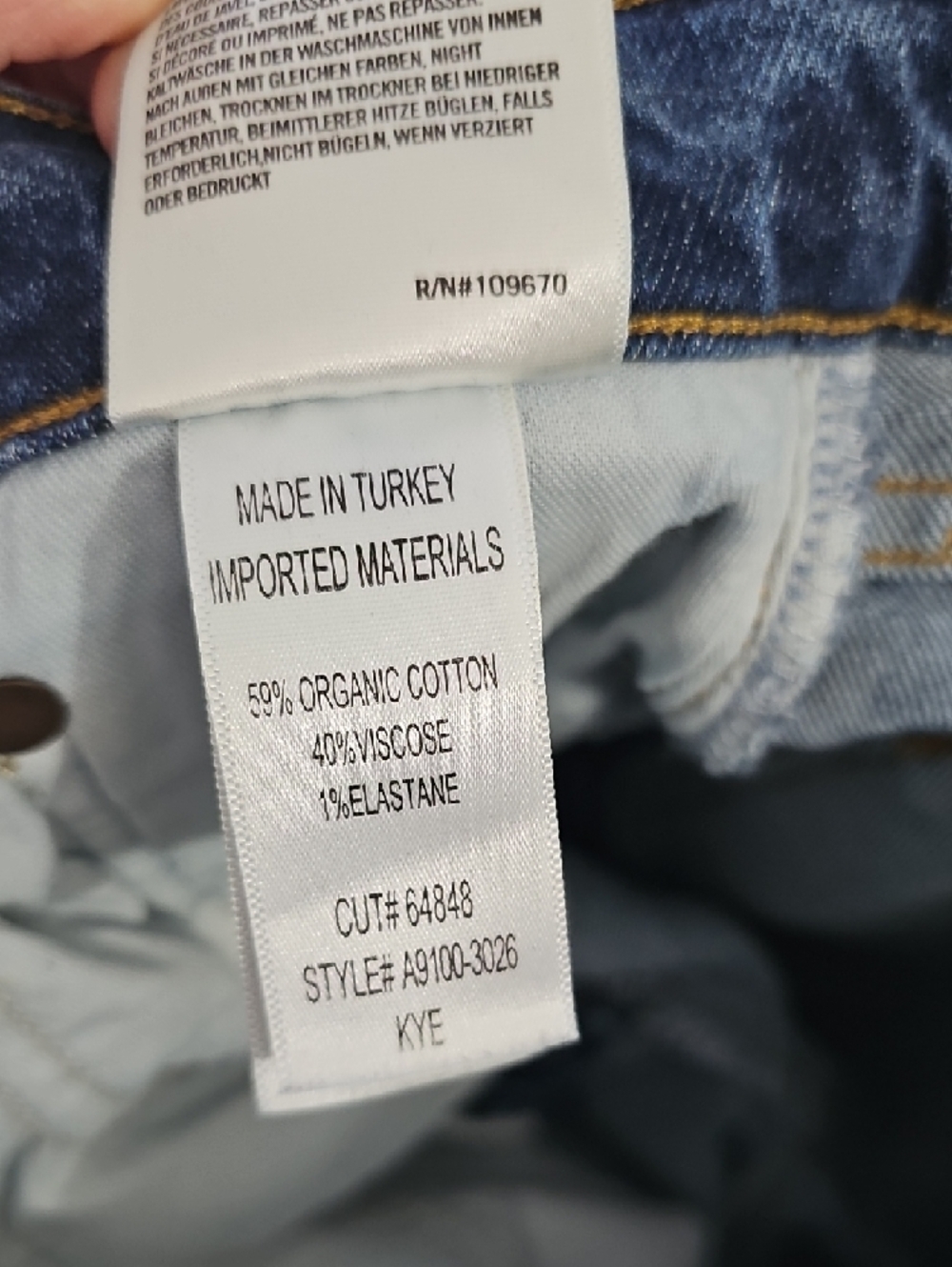 Agolde Blue Kye Mid Rise Straight Crop Ankle Jeans In Mirage Womens 23 - Picture 10 of 11